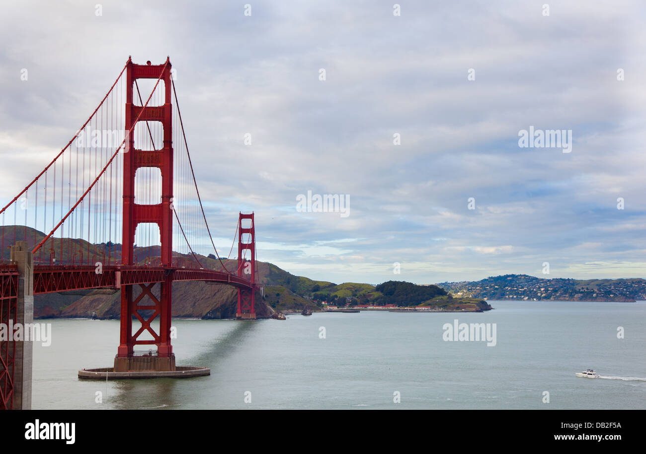 Ein Blick auf die Golden Gate Bridge in San Francisco Stockfoto