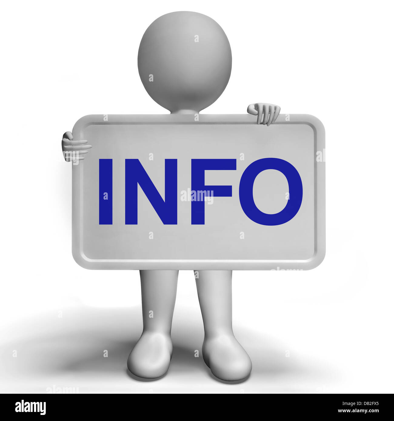Info zeigt Informationen wissen und Unterstützung Stockfoto