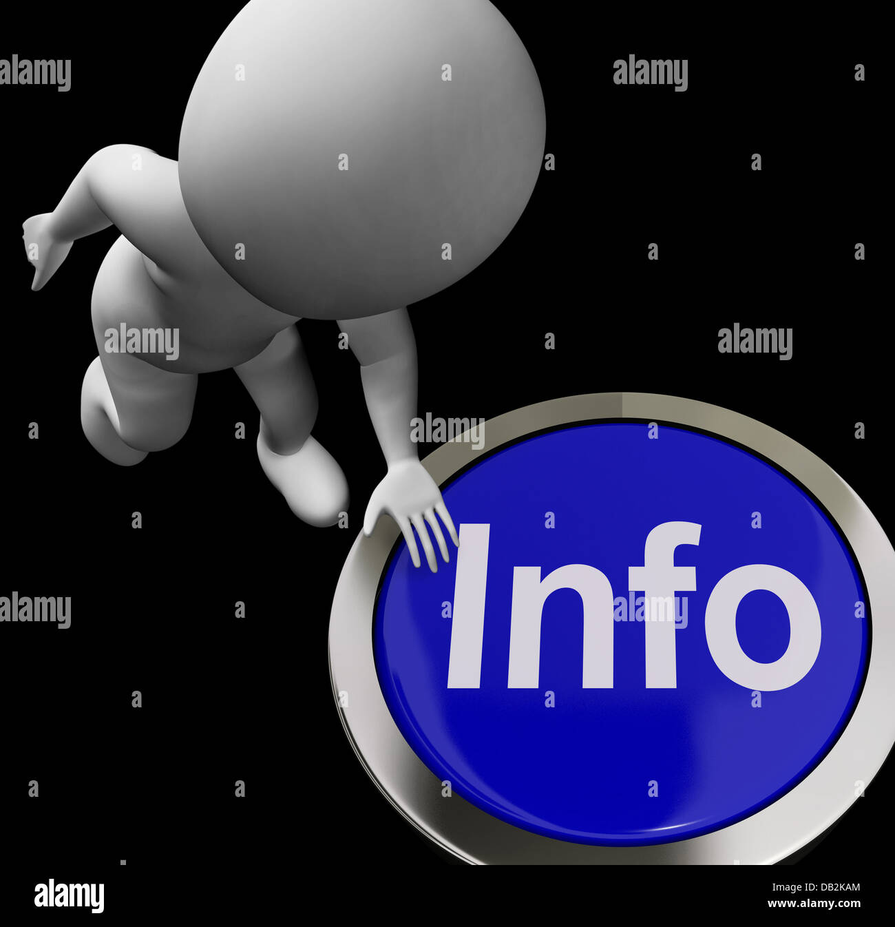 Info-Taste zeigt Informationen Faq oder Support Stockfoto
