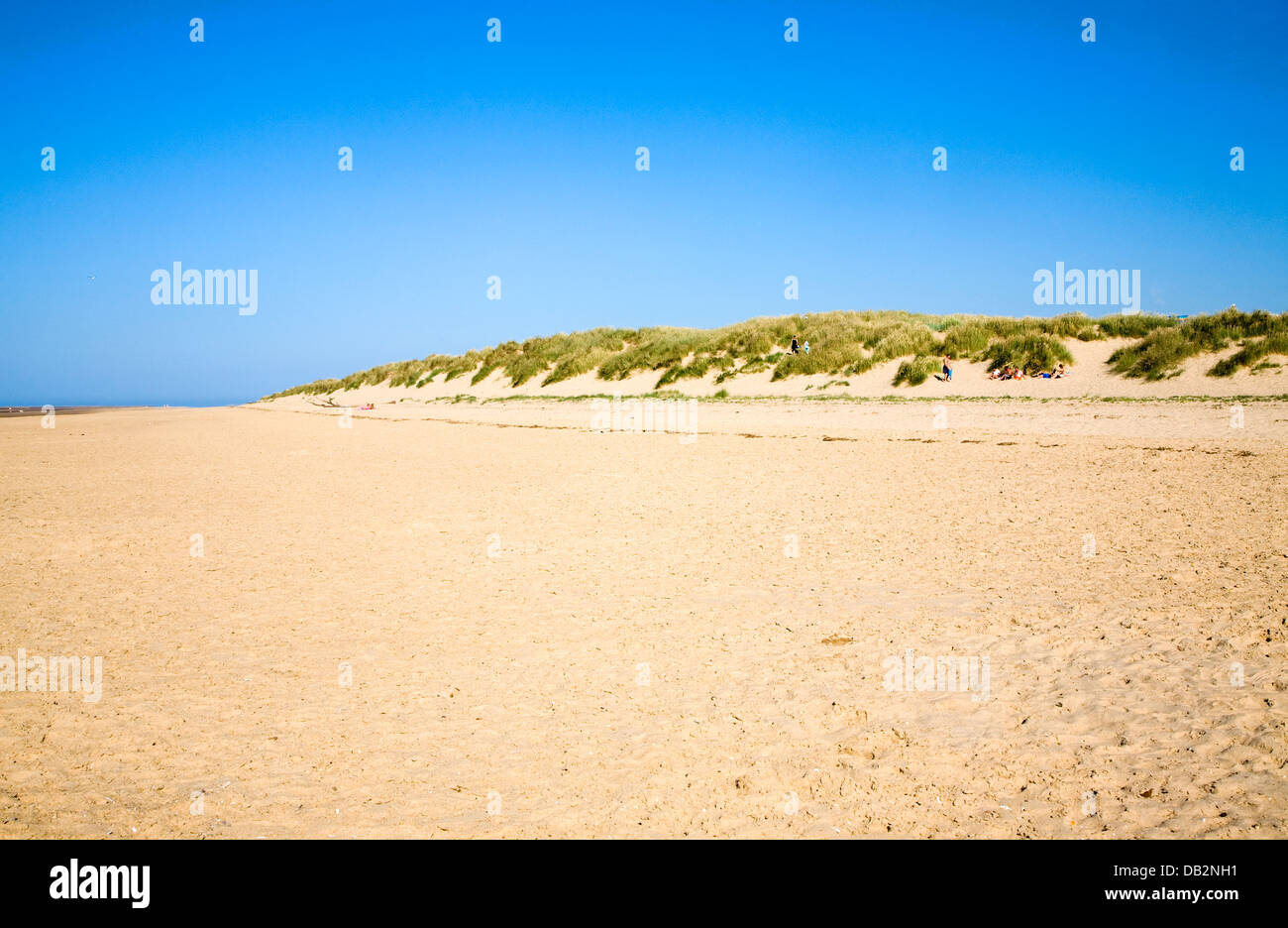 Breiten Sandstrand Holkham Norfolk England Stockfoto