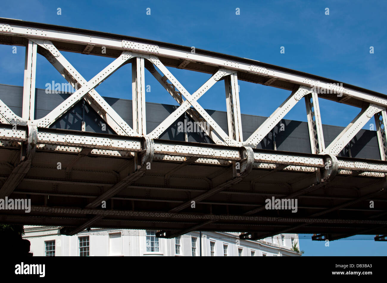 Eisenbahn-Brücke, Leamington Spa UK Stockfoto