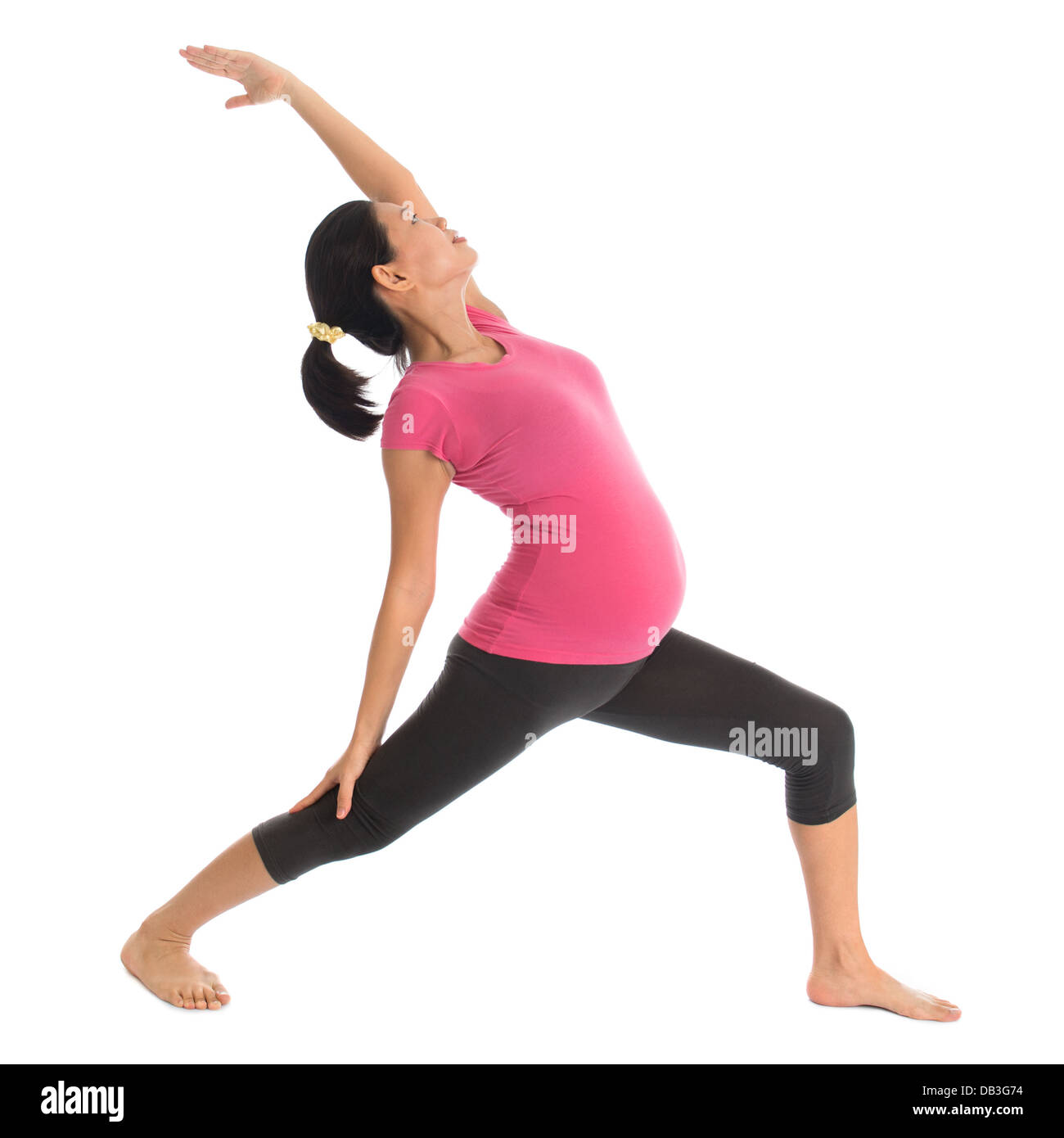Prenatal Yoga Kurs Voller Lange Gesunde Schwangere Asiatin Yoga