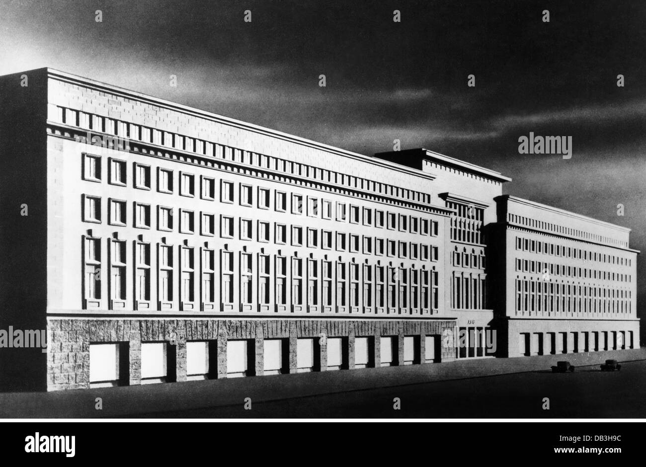 Nationalsozialismus, Architektur, Modell für das AEG-Verwaltungsgebäude in Berlin, Entwurf Peter Behrens, 1938, Zusatz-Rechteklärung-nicht vorhanden Stockfoto