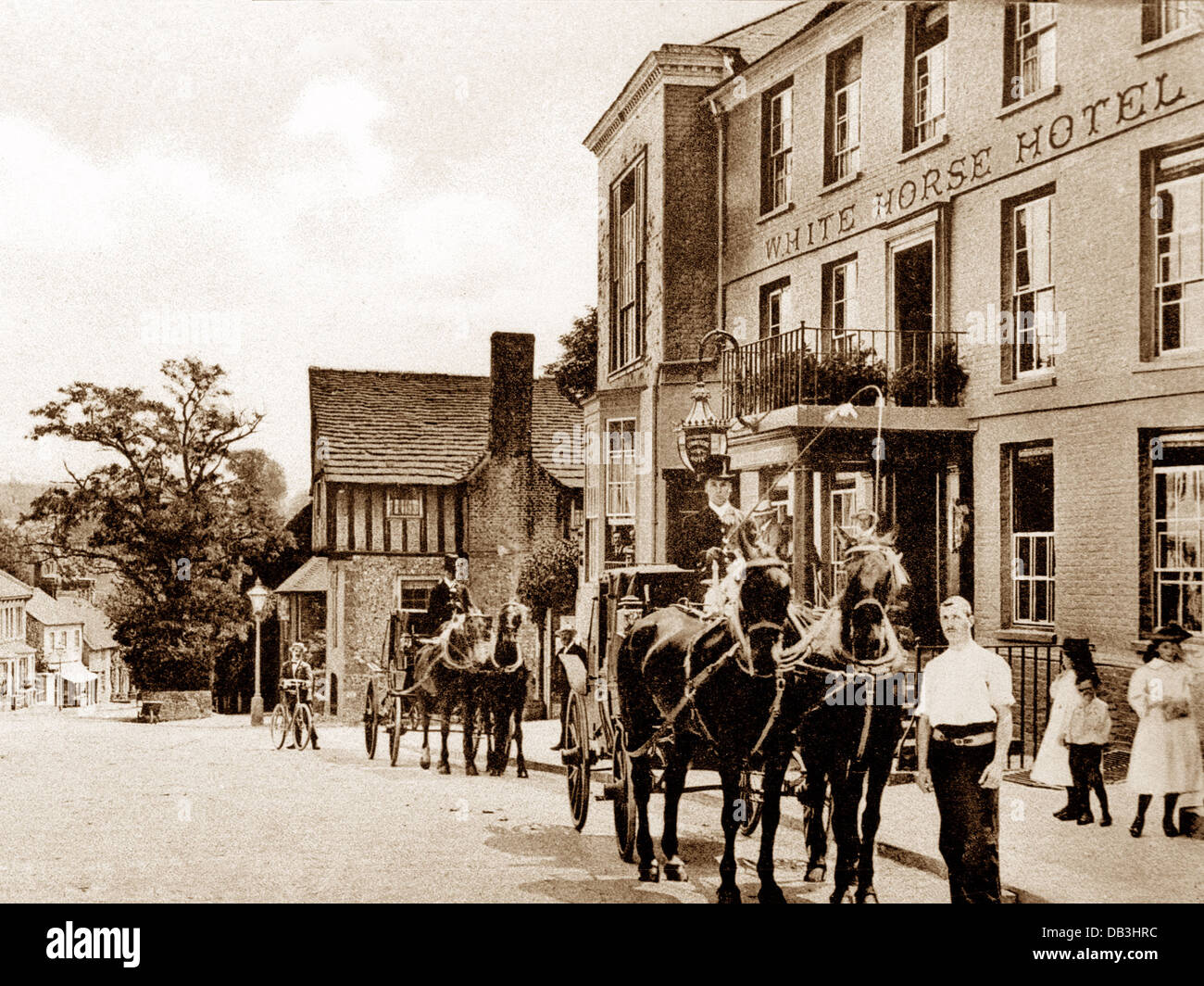 Steyning High Street viktorianischen Zeit Stockfoto
