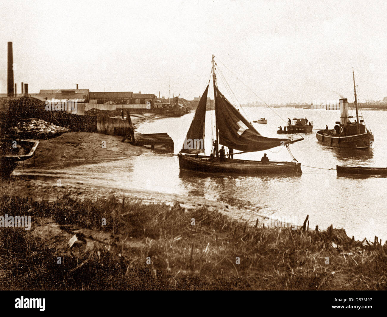 King's Lynn Fluss Ouse frühen 1900er Jahren Stockfoto