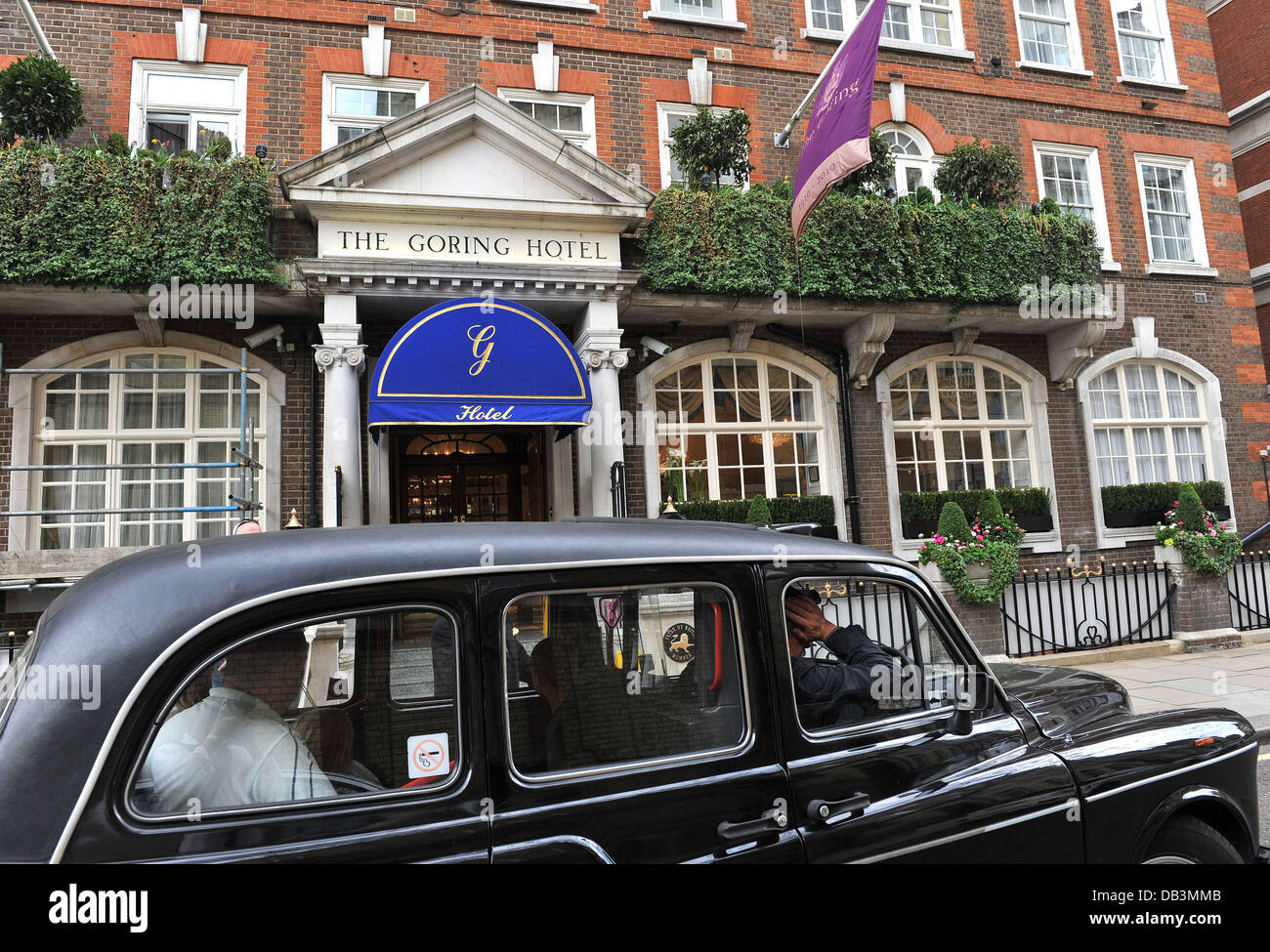 Das Goring Hotel in Victoria, wo Prinz William und Kate Middleton die Nacht vor ihrer Hochzeit verbringen. London, England - 16.04.11 Stockfoto