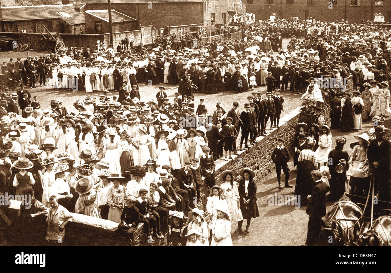 Holmfirth Wesleyan Hundertjahrfeier 16. Juli 1910 Stockfoto