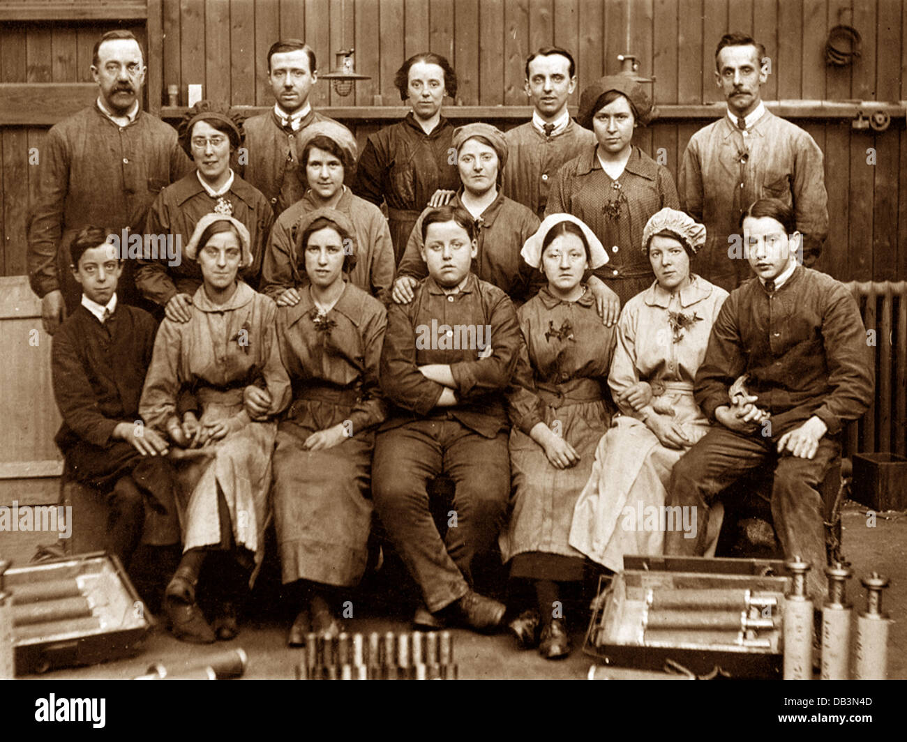 Honley Scotgate Munition Arbeiter 1900 Stockfoto