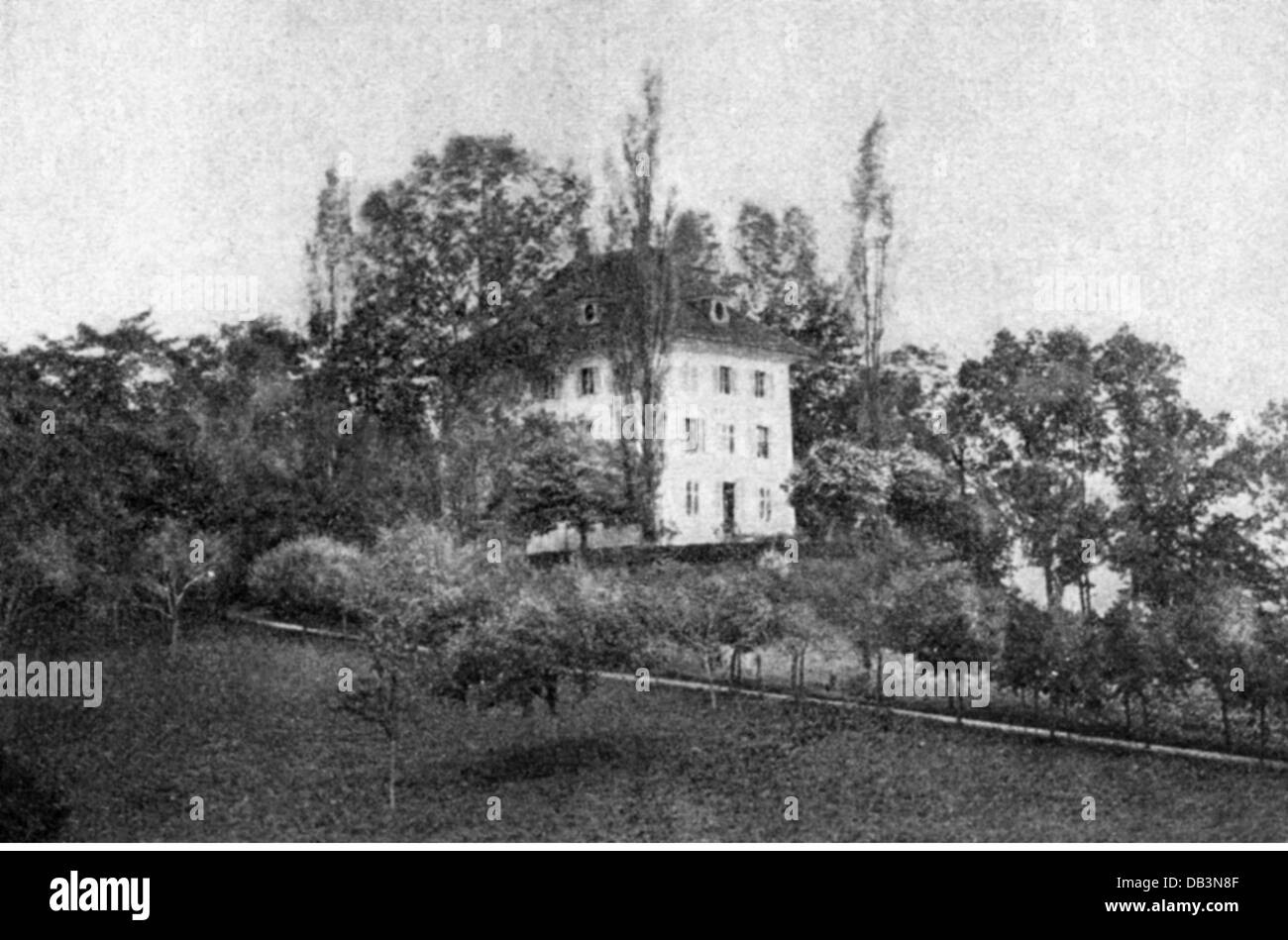 Wagner, Richard, 22.5.1313 - 13.2.1883, deutscher Komponist, sein Haus in Tribschen, Luzerner, Foto, von F.Bruckmann, aus dem Manuskript zu seinem 100. Geburtstag, 1913, Stockfoto