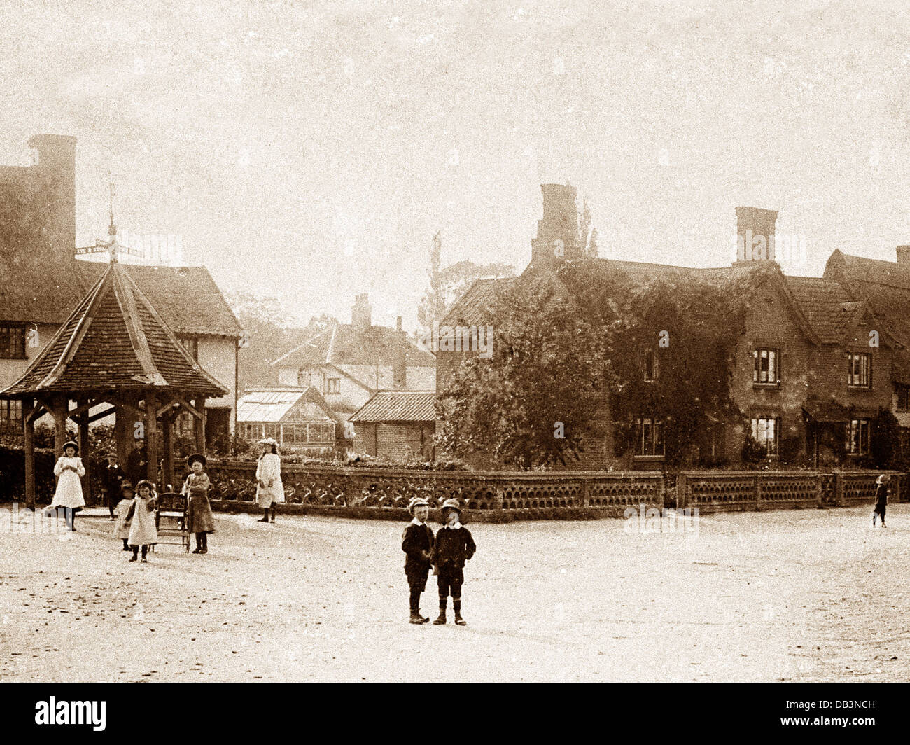Hoxne Cross Street 1900 Stockfoto
