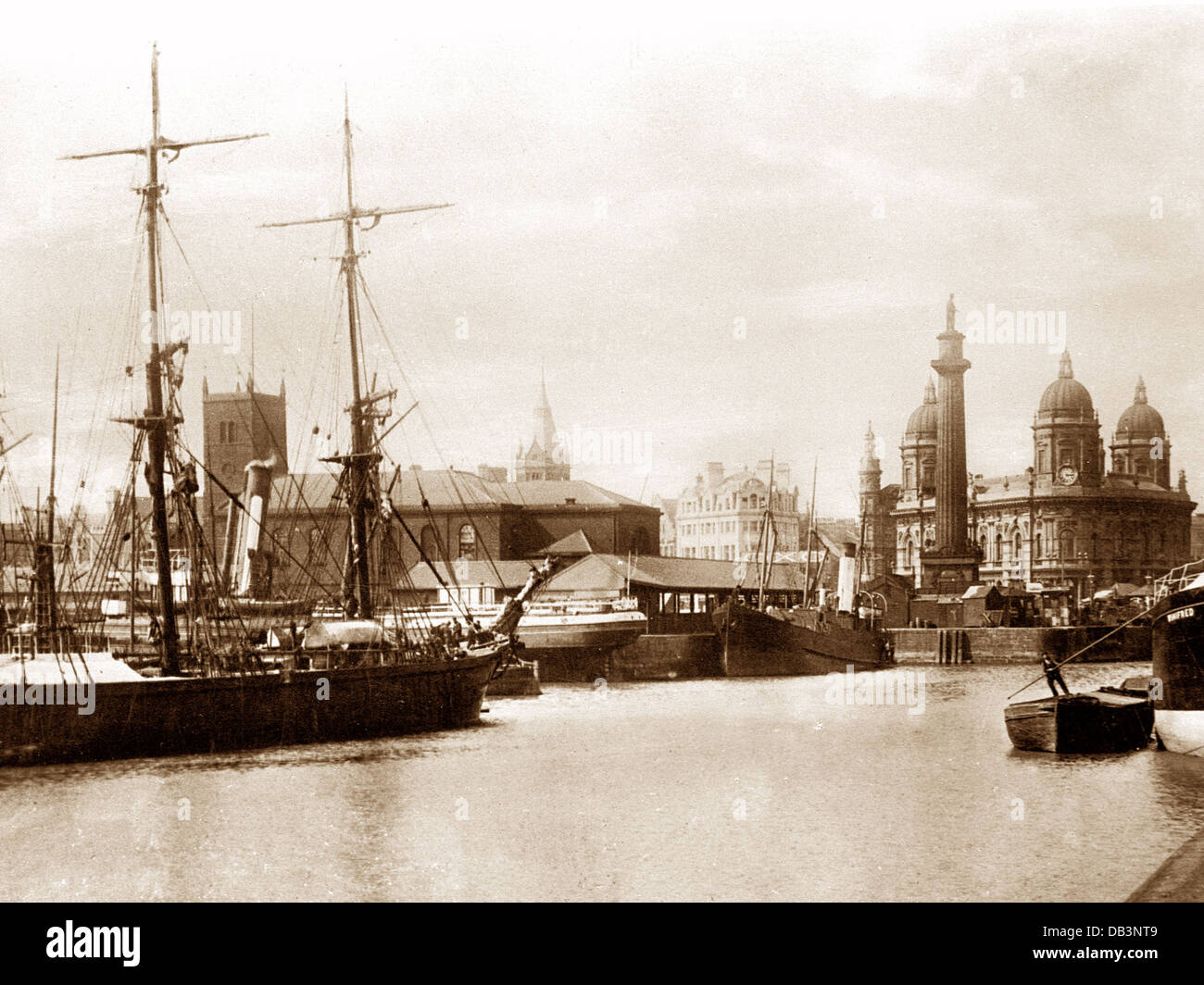 Hull Prinz Dock frühen 1900er Jahren Stockfoto