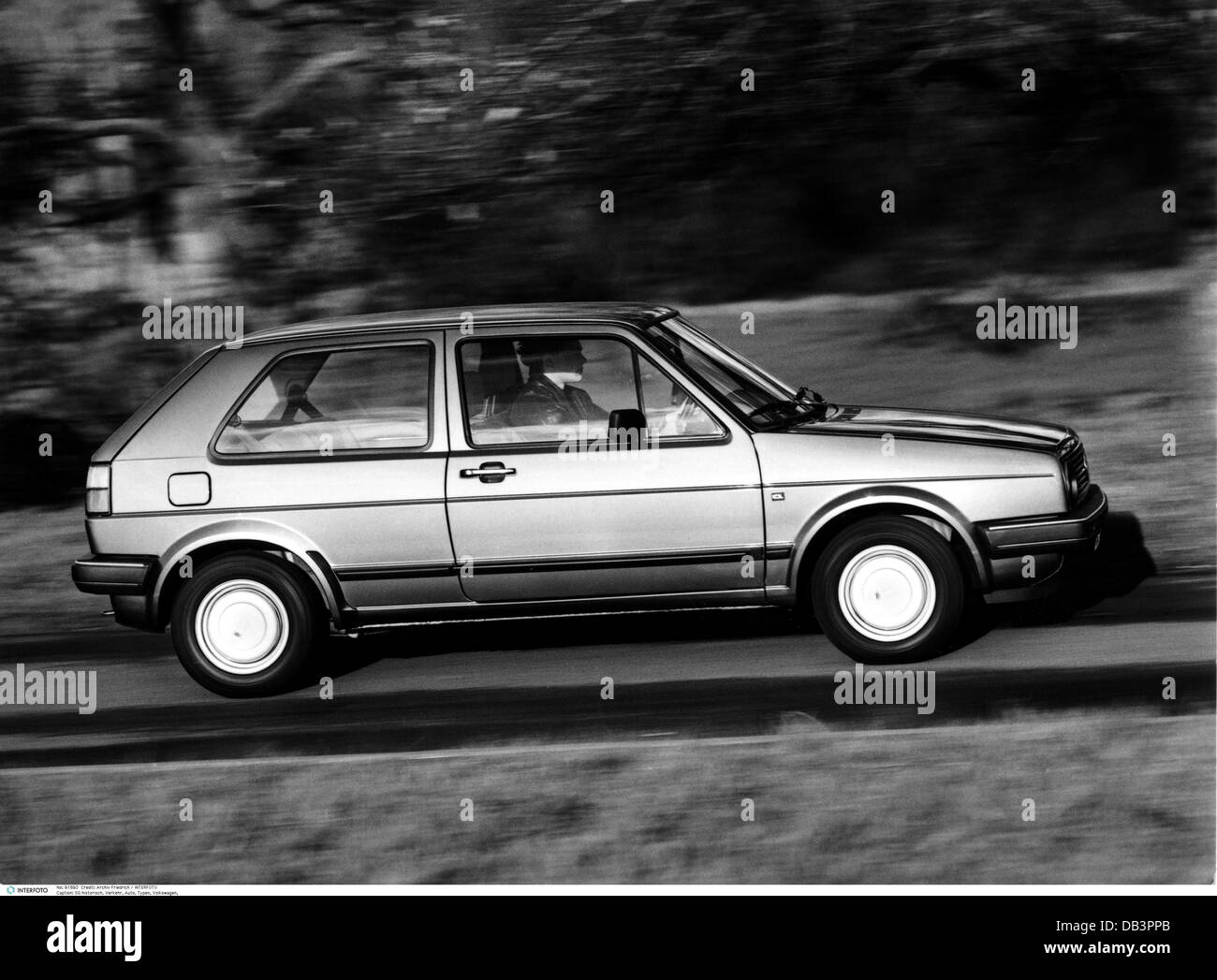 Transport / Transport, Auto, Fahrzeugvarianten, Volkswagen, Golf II, GL, (1983 - 1991), Limousine, Außenansicht, 1980er, 80er, 20. Jahrhundert, historisch, VW, Kleinwagen, Fahren, Bewegung, Bewegung, Bewegung, Geschwindigkeit, Automobil, Autos, Zusatzrechte-Abfergungen-nicht vorhanden Stockfoto