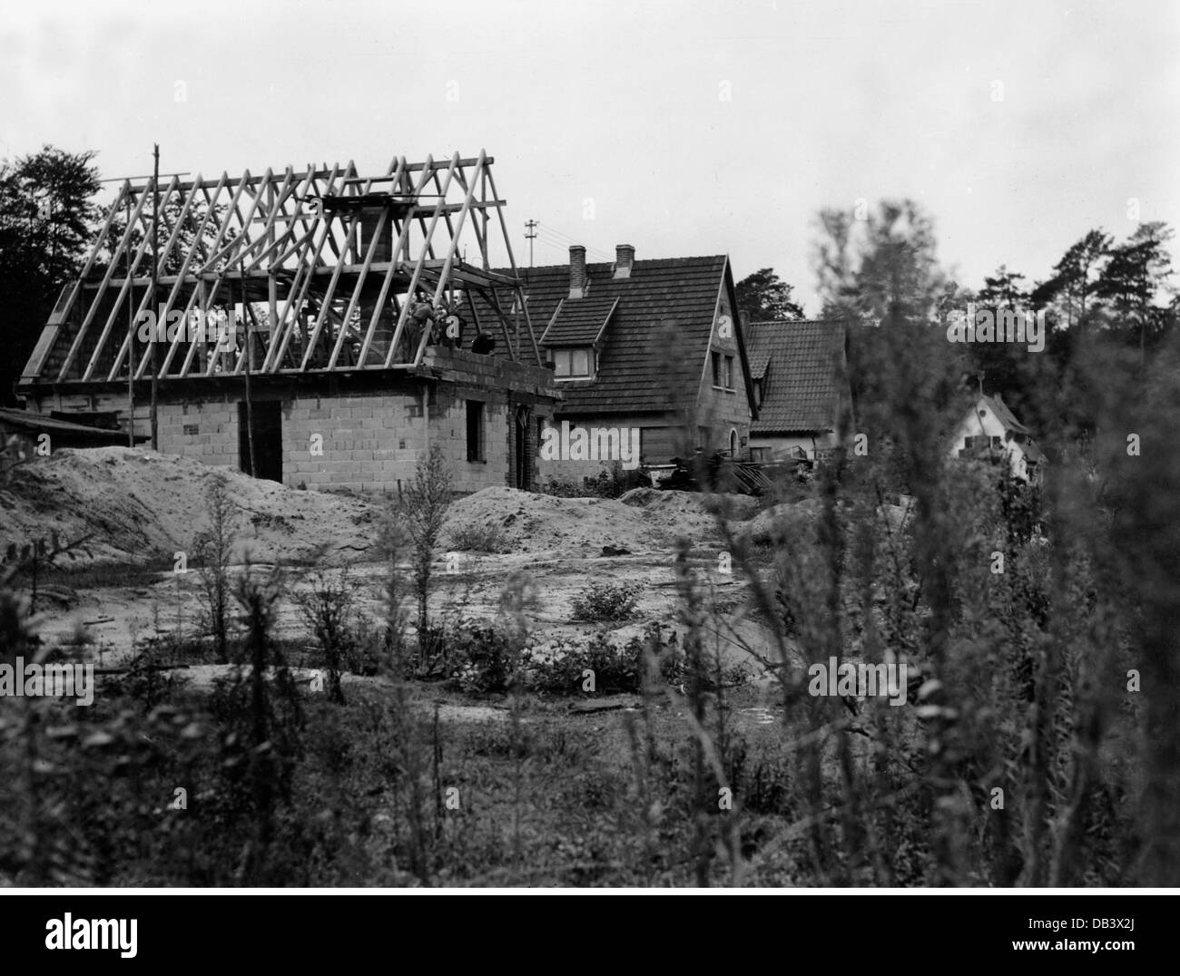 Nachkriegszeit, Wiederaufbau, Deutschland, Gemeinde Zeppelinheim, Neu