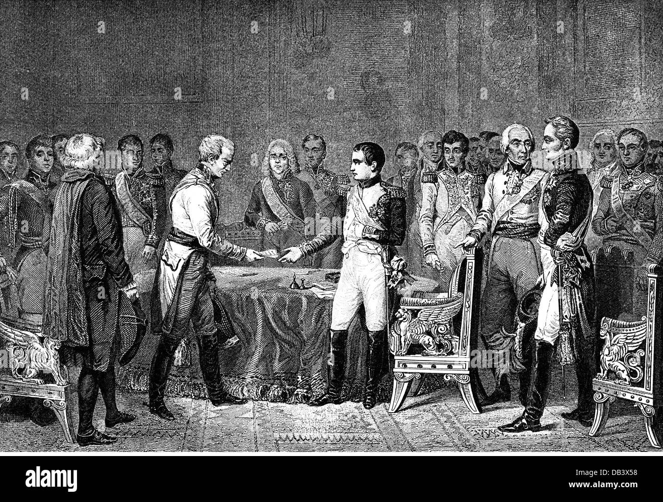 Politik, Konferenzen, Erfurter Kongress, 27.9. - 14.10.1808, Zusätzliche-Rechte-Clearences-Nicht Verfügbar Stockfoto