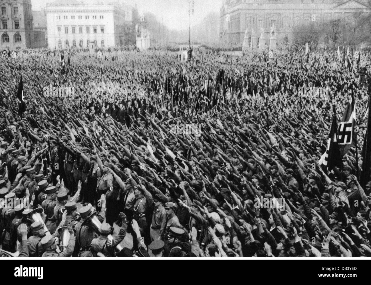 Nationalsozialismus / Nationalsozialismus, Veranstaltung, Tag der Arbeit, Hitlerjugend im Lustgarten, Berlin, 1.5.1933, Zusatz-Rechte-Clearences-nicht vorhanden Stockfoto