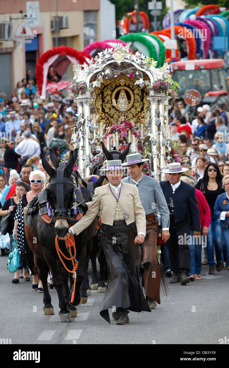 Katholischer Wallfahrtsort von Jerez nach El Rocio in Südspanien Stockfoto