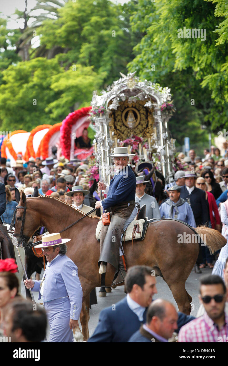 Katholischer Wallfahrtsort von Jerez nach El Rocio in Südspanien Stockfoto