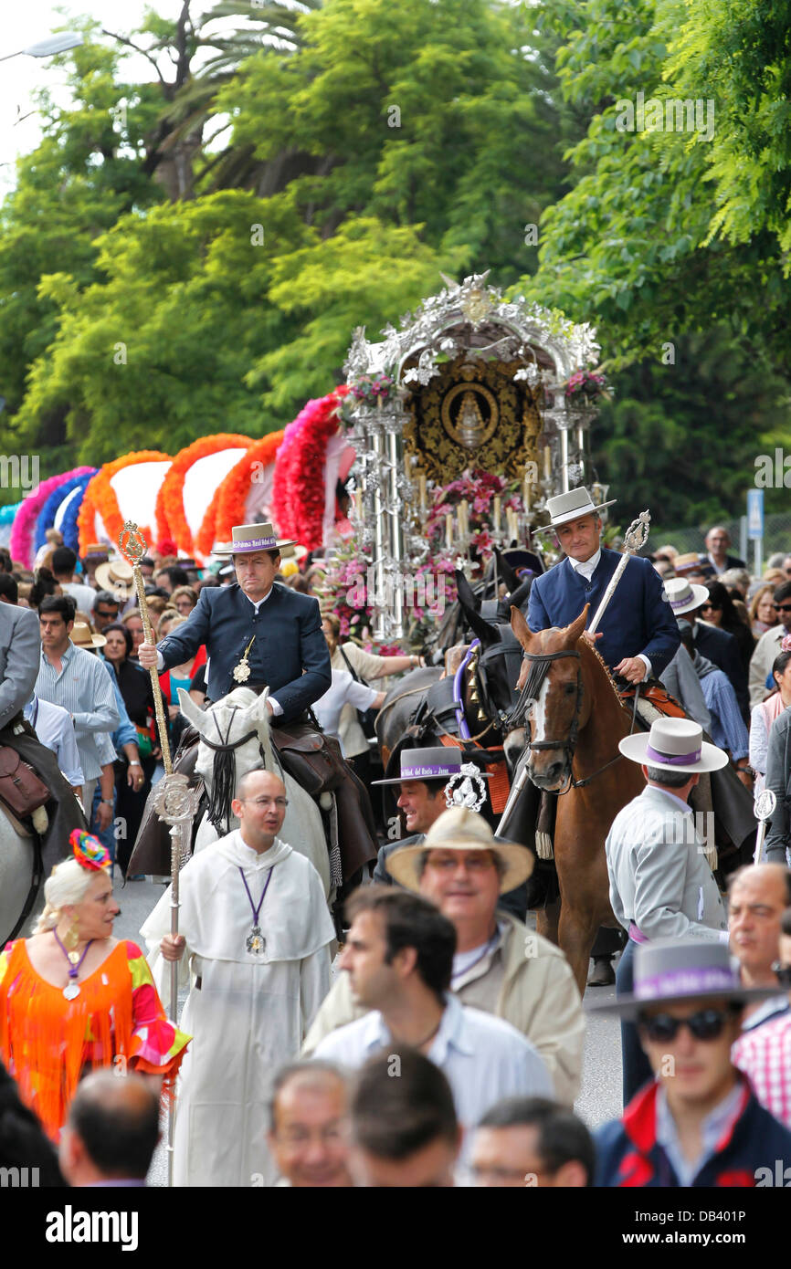 Katholischer Wallfahrtsort von Jerez nach El Rocio in Südspanien Stockfoto