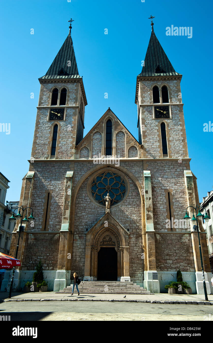 Sarajevo katholischen Cathedral.Bosnia - Herzegowina. Balkan. Europa. Stockfoto