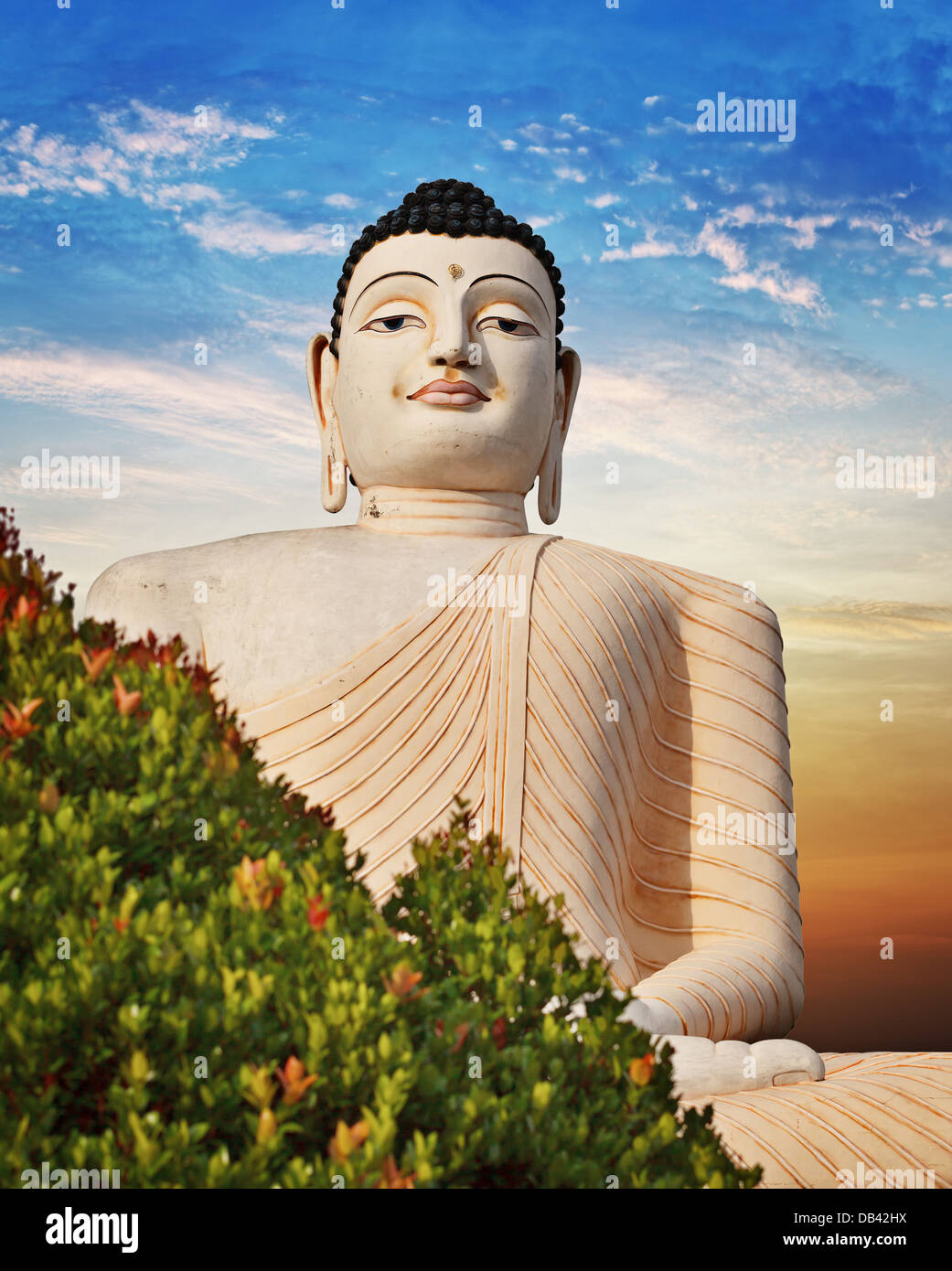 Eine große Statue von Buddha in Bentota, Sri Lanka, Kande Viharaya Tempel Stockfoto