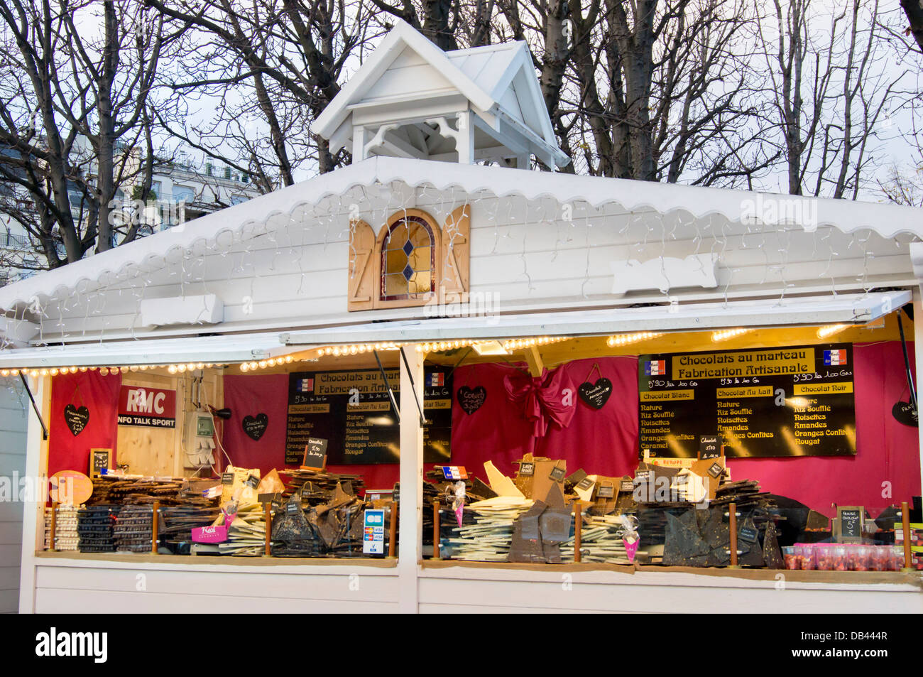 Frankreich, Paris, Champs-Élysées Weihnachtsmarkt Stockfoto