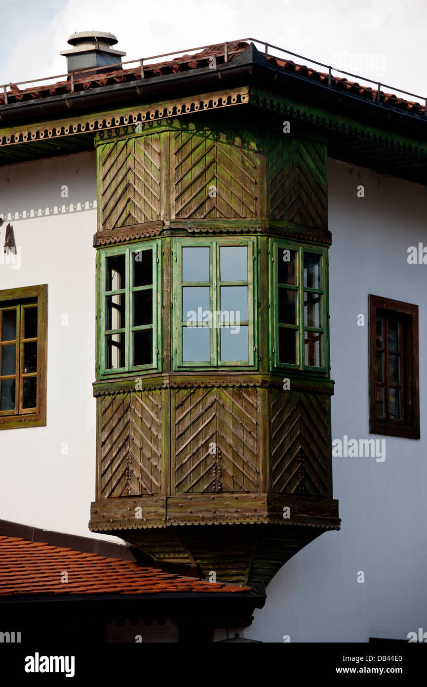 Trotz Haus im osmanischen Wohn-Stil gebaut. Bosnien und Herzegowina. Balkan. Europa. Stockfoto