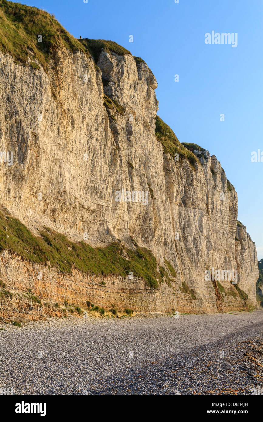 Weißen Klippen an der Küste der Normandie in der Nähe von Fecamp, Frankreich Stockfoto