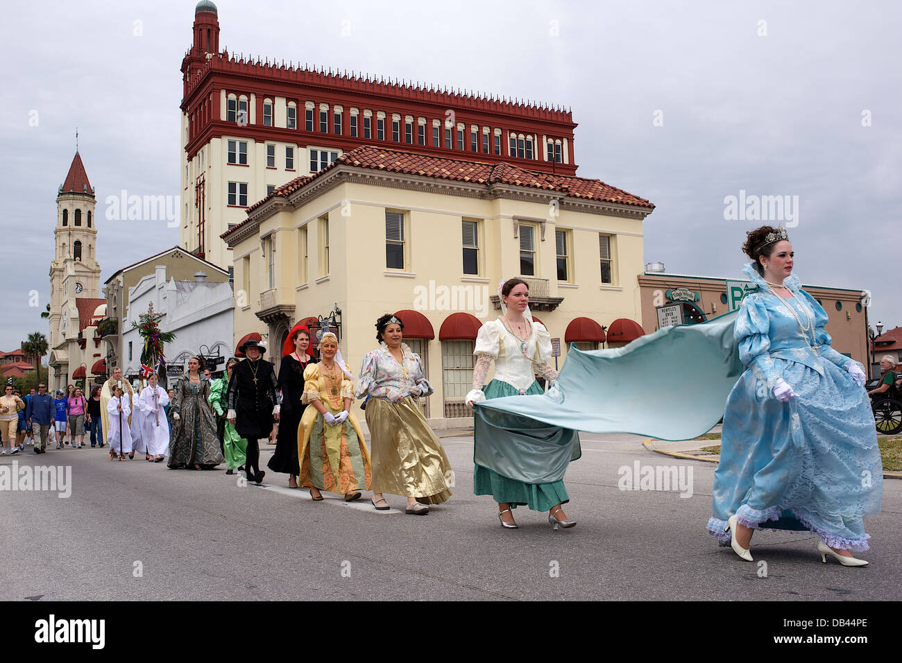 Palmsonntag-Prozession. St. Augustine, Florida, USA. Stockfoto