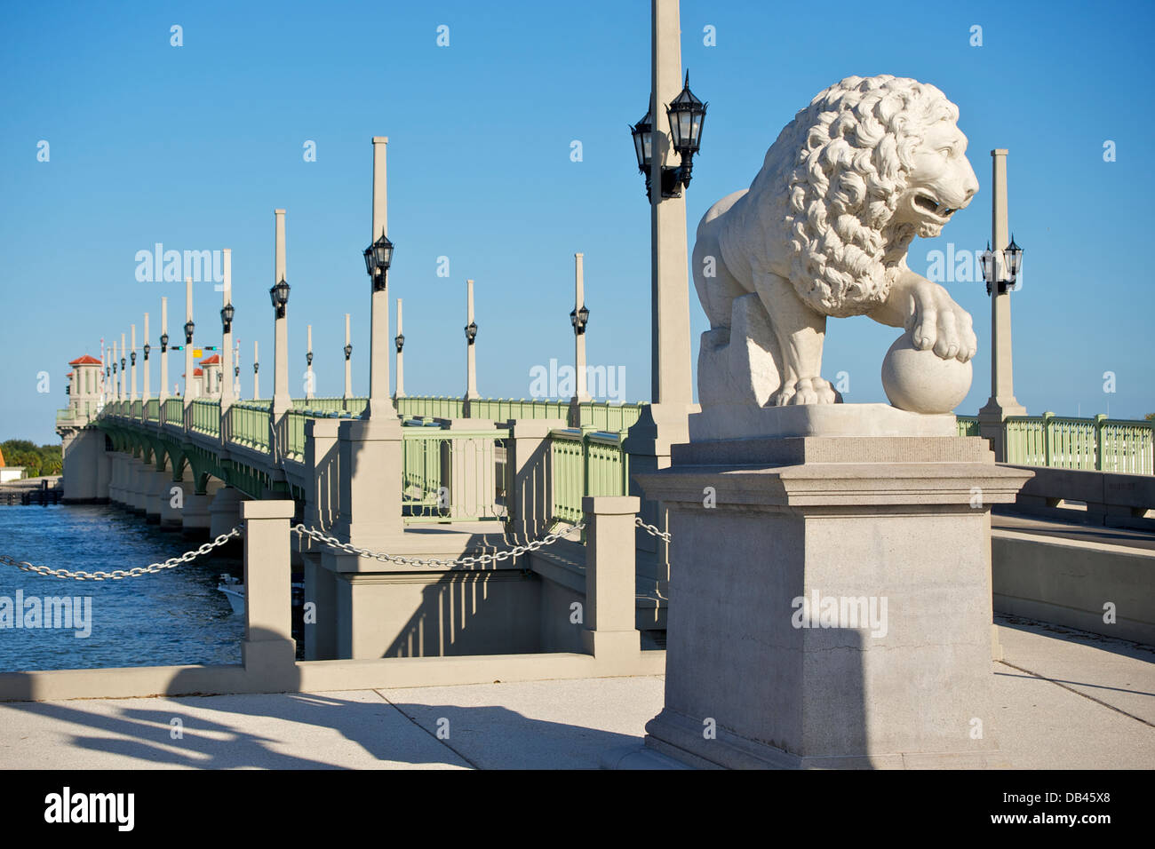 Bridge of Lions, St. Augustine, Florida Stockfoto