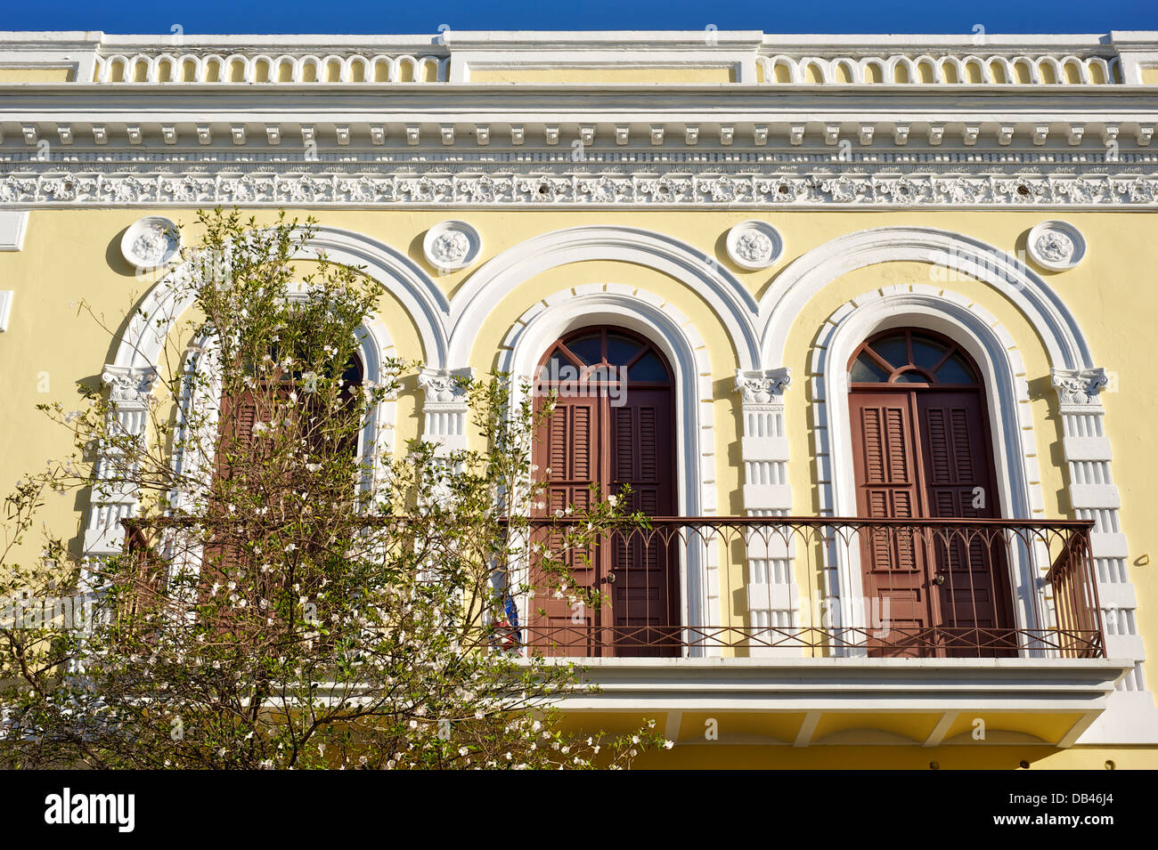 Detail des historischen Gebäudes, Ponce, Puerto Rico Stockfoto