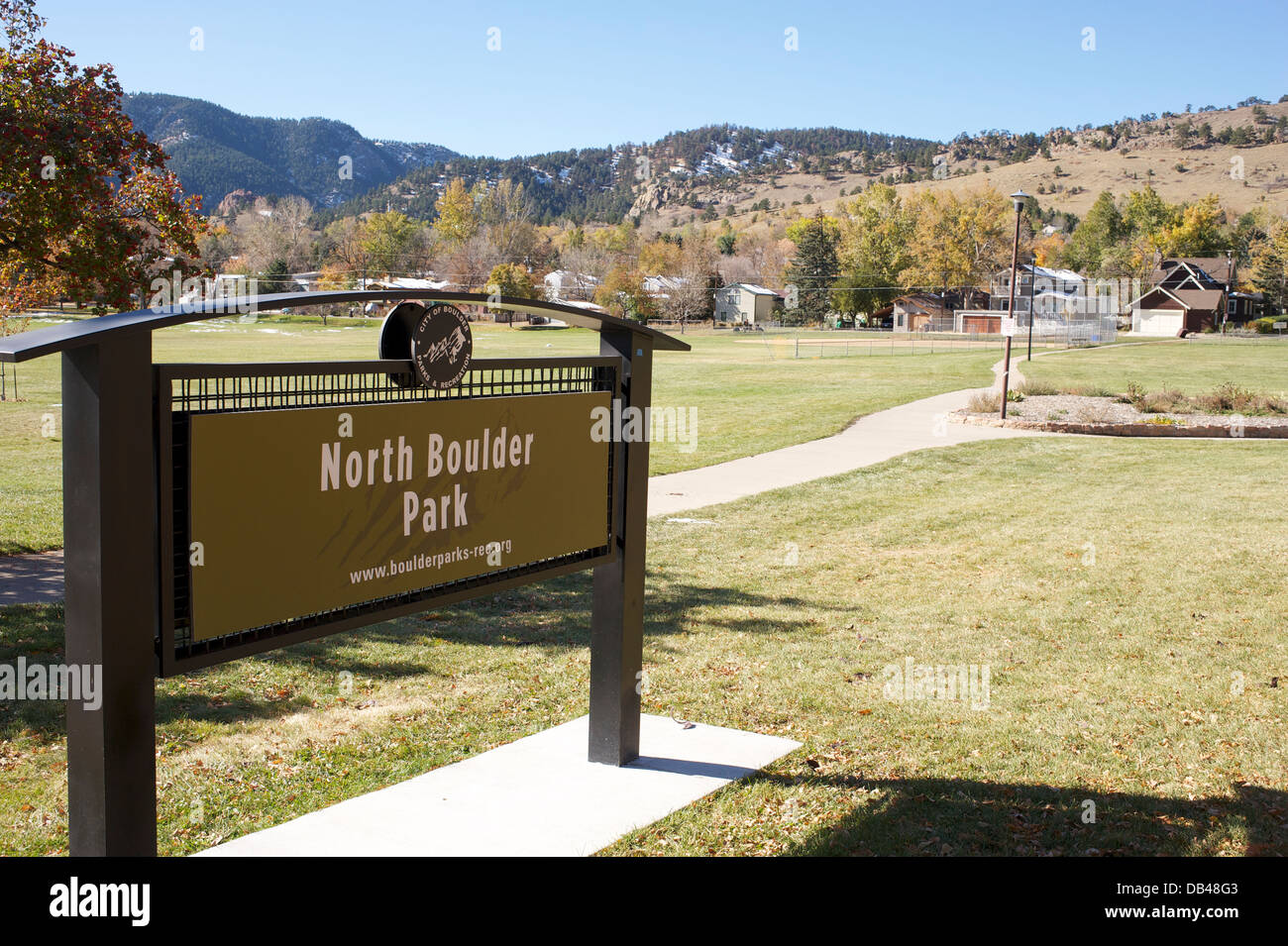 Boulder Nordpark, Boulder Colorado Stockfoto