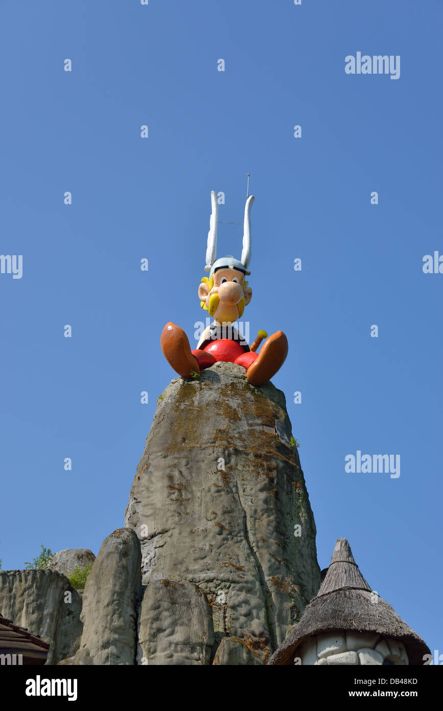 Der Parc Asterix emblematischen statue Stockfoto