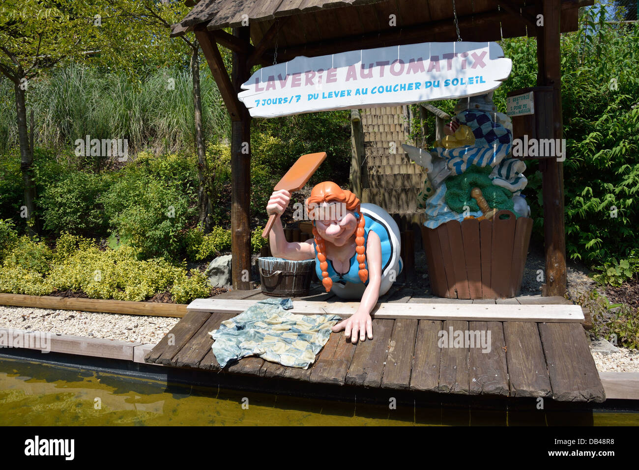 Das Dekor im Parc Asterix Stockfoto