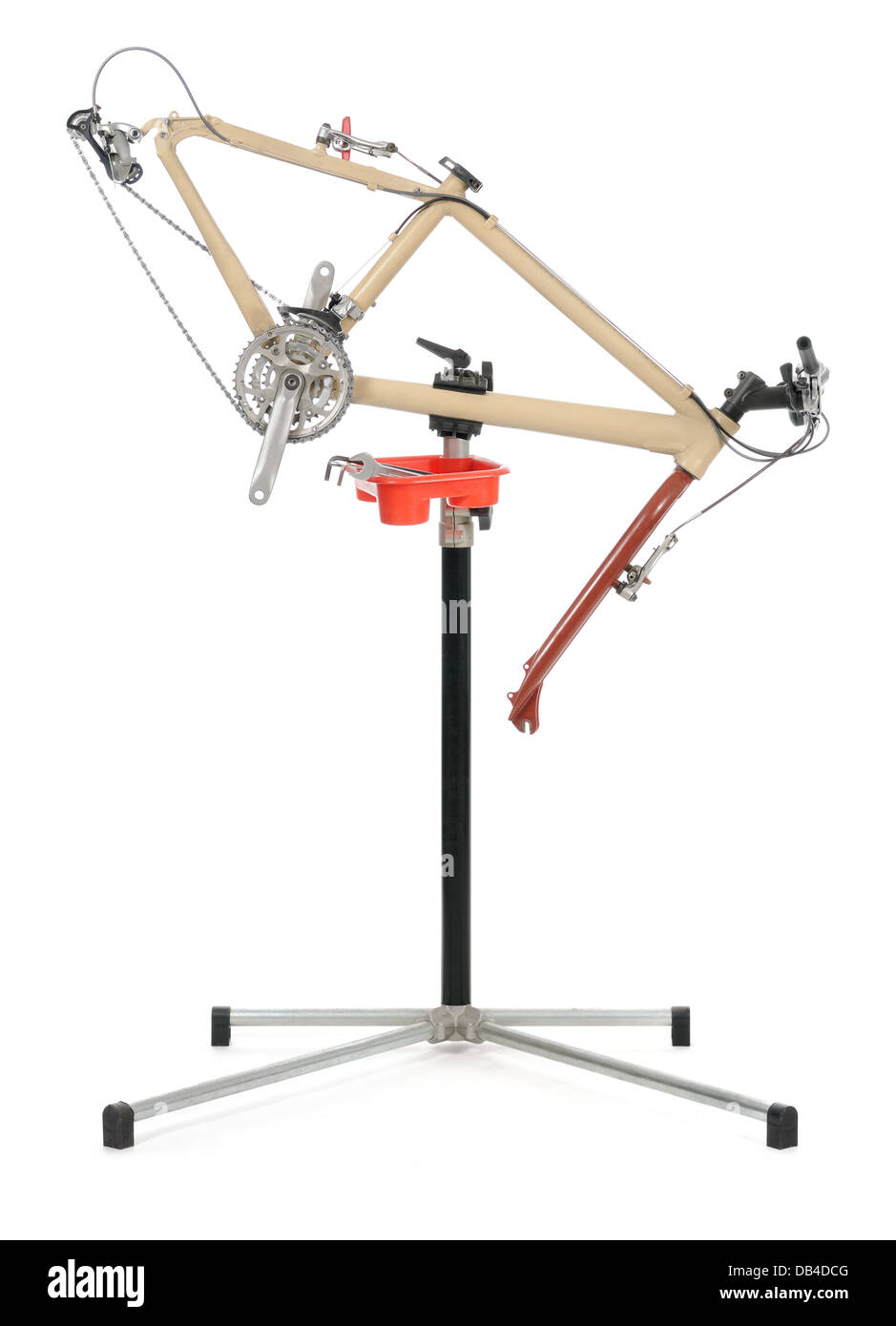 Fahrrad in der Montageständer Stockfoto