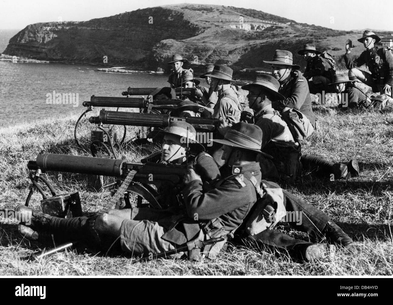 Militär, Australien, Rekruten während der militärischen Grundausbildung, um 1940, Zusatzrechte-Clearences-nicht vorhanden Stockfoto