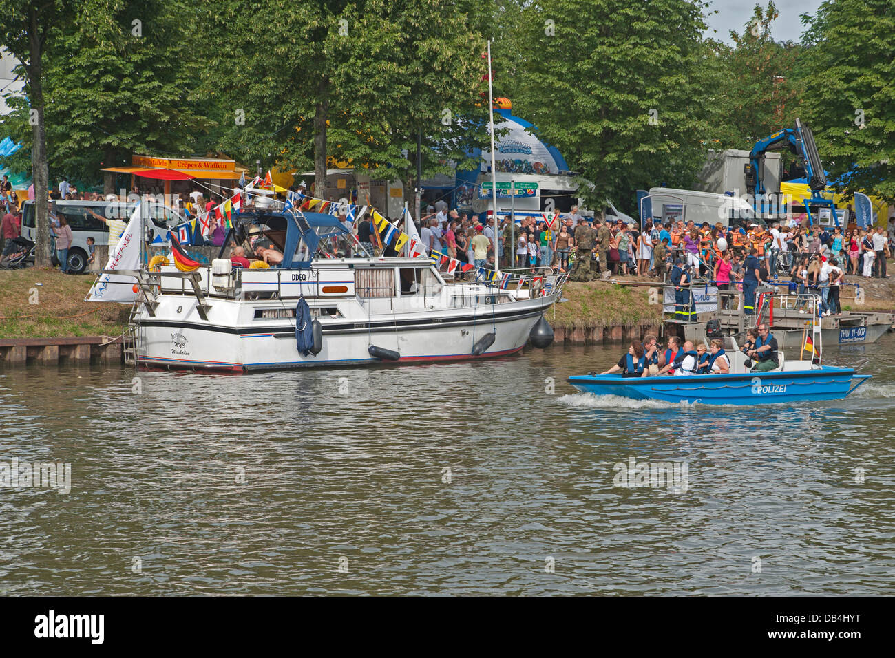 Veranstaltung "Saarspektakel" 2012 in Saarbrücken an der Fluss saar Stockfoto