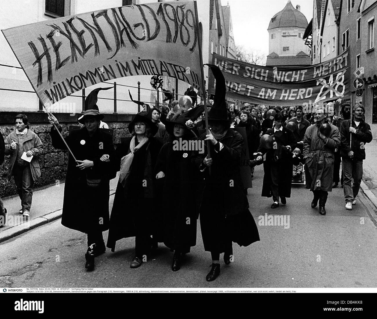 Demonstrationen, Demonstration gegen Paragraph 218, Memmingen, Deutschland, 1989, Zusatzrechte-Clearences-nicht vorhanden Stockfoto