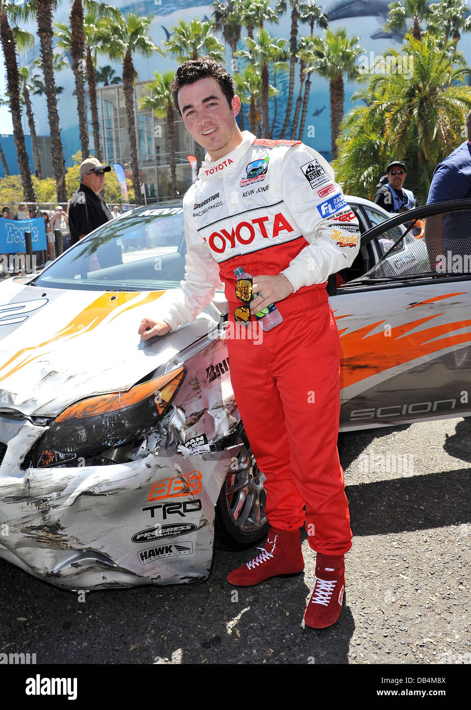 Kevin Jonas die 2011 Toyota Grand Prix Pro Promi Rennen bei der Toyota-Grand-Prix-Strecke in Long Beach, Los Angeles, Kalifornien - 16.04.11 Stockfoto