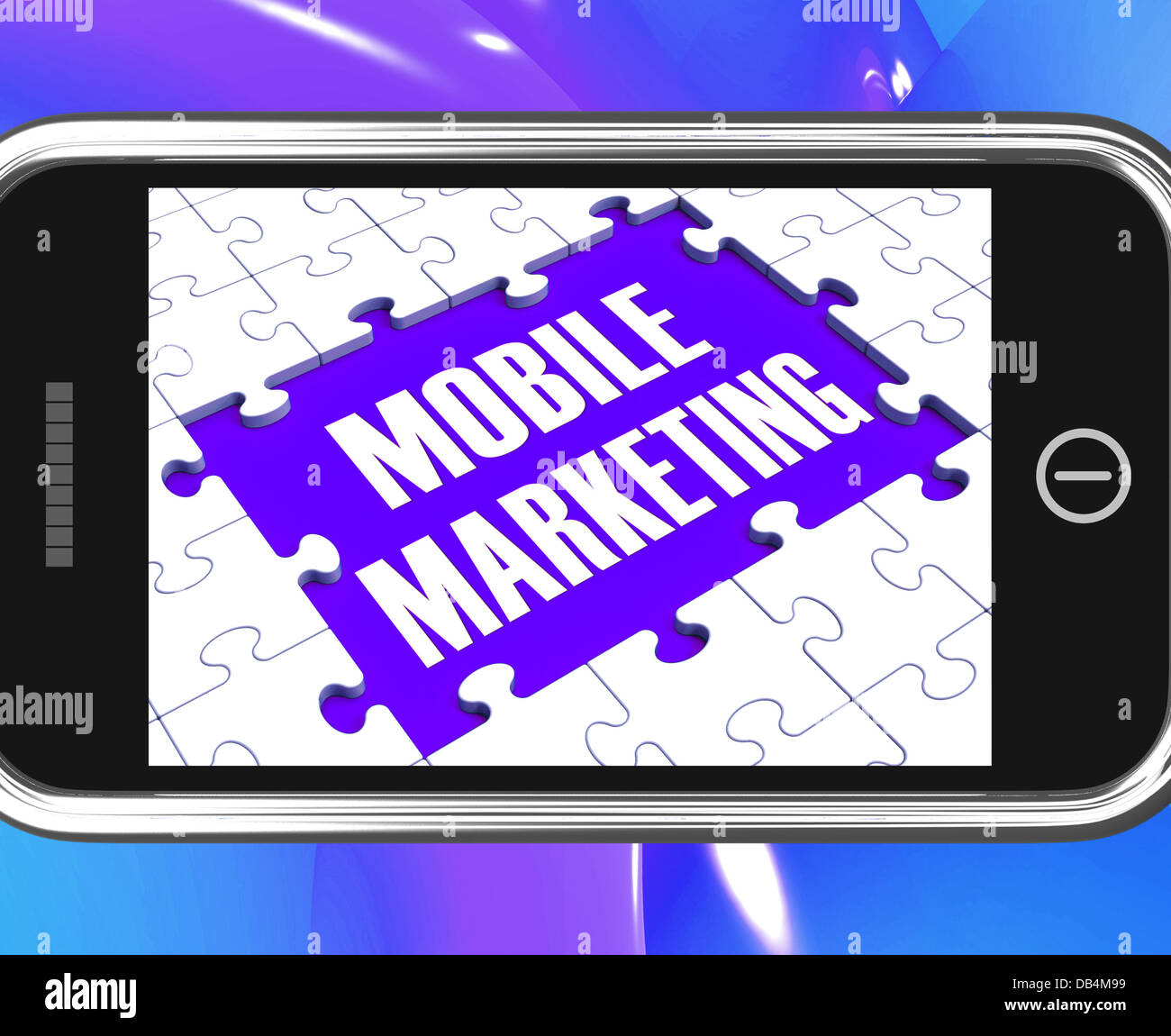 Mobile Marketing auf Smartphone zeigt e-Commerce Stockfoto Mobile Marketing auf Smartphone zeigt e-Commerce Stockfoto