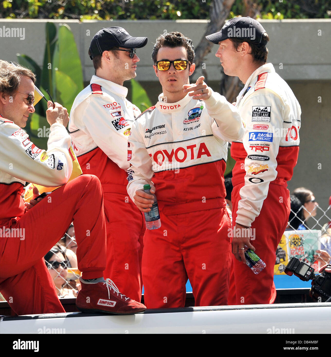 Kevin Jonas die 2011 Toyota Grand Prix Pro Promi Rennen bei der Toyota-Grand-Prix-Strecke in Long Beach, Los Angeles, Kalifornien - 16.04.11 Stockfoto