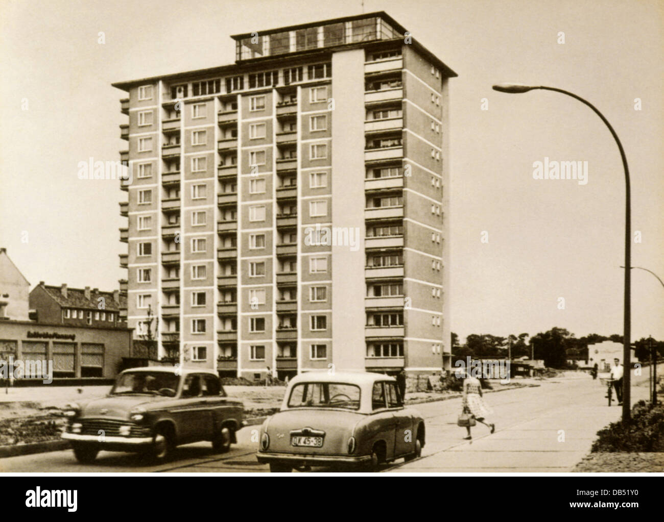 Geographie / Reisen, Deutschland, DDR, Havel, neues Mehrfamilienhaus, 70er Jahre, Additional-Rights-Clearences-not available Stockfoto