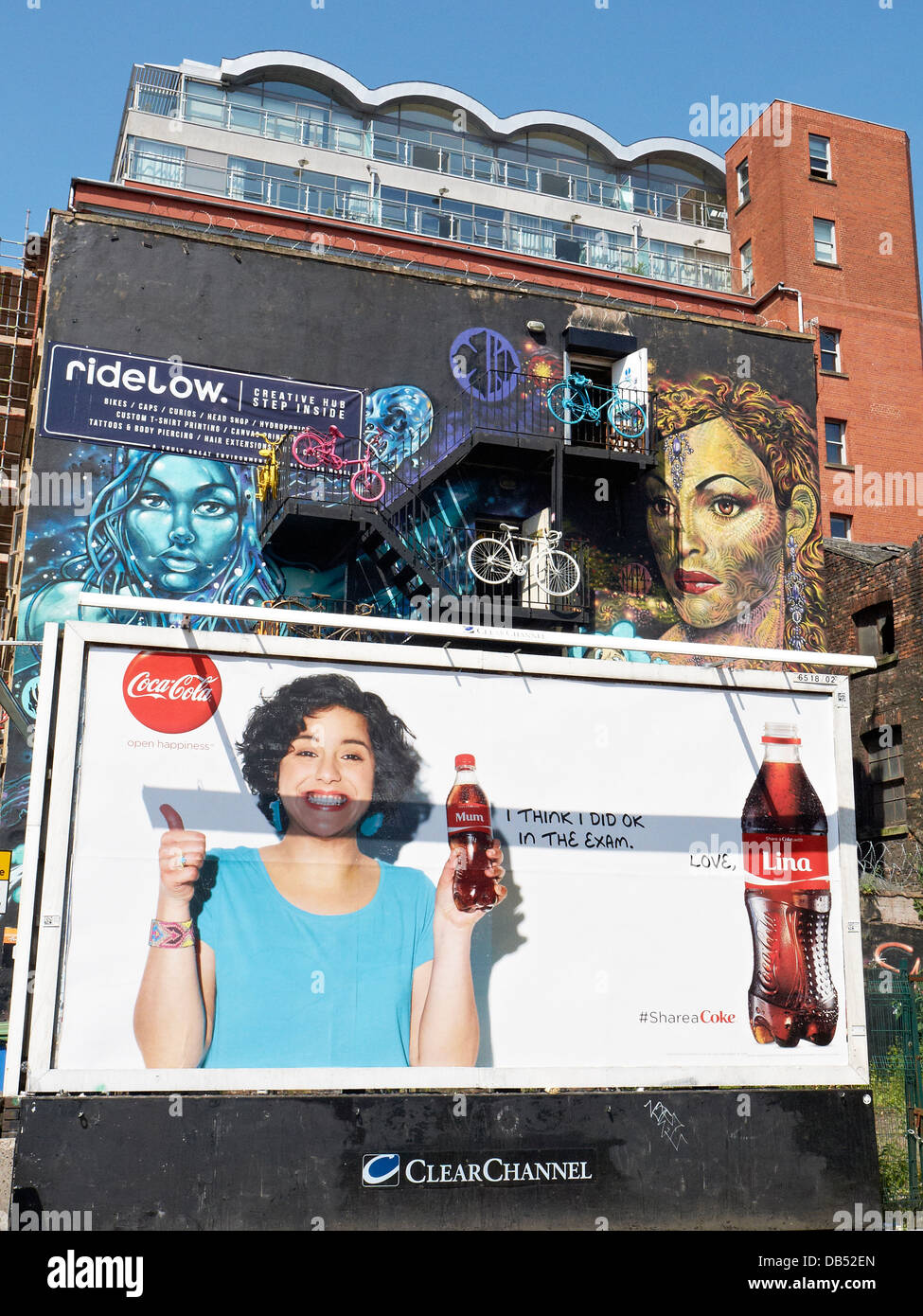 Coca Cola Werbung UK Stockfoto