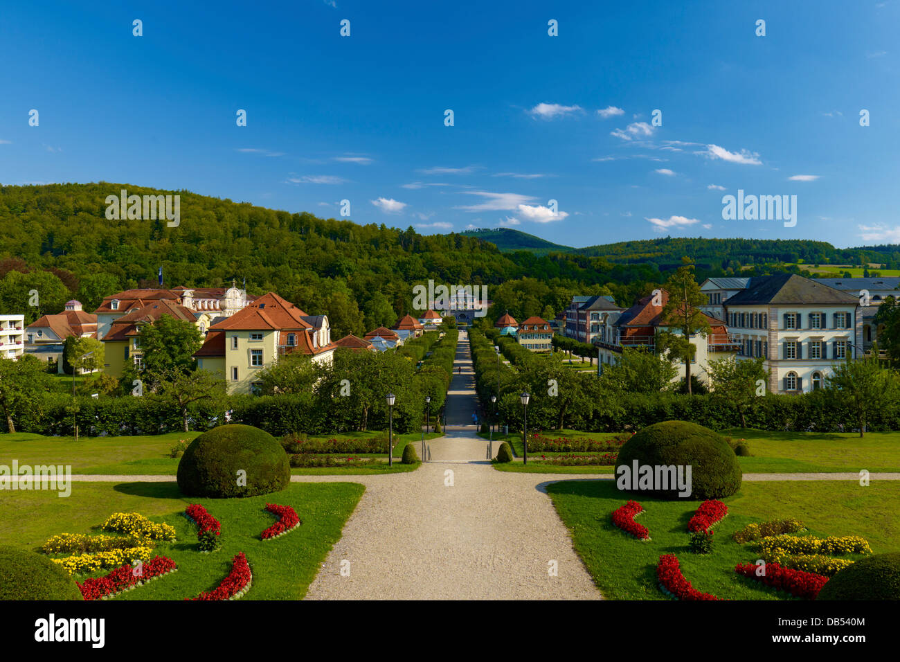 Mittelachse der Staatsbad Bad Brueckenau, Landkreis Bad Kissingen ...