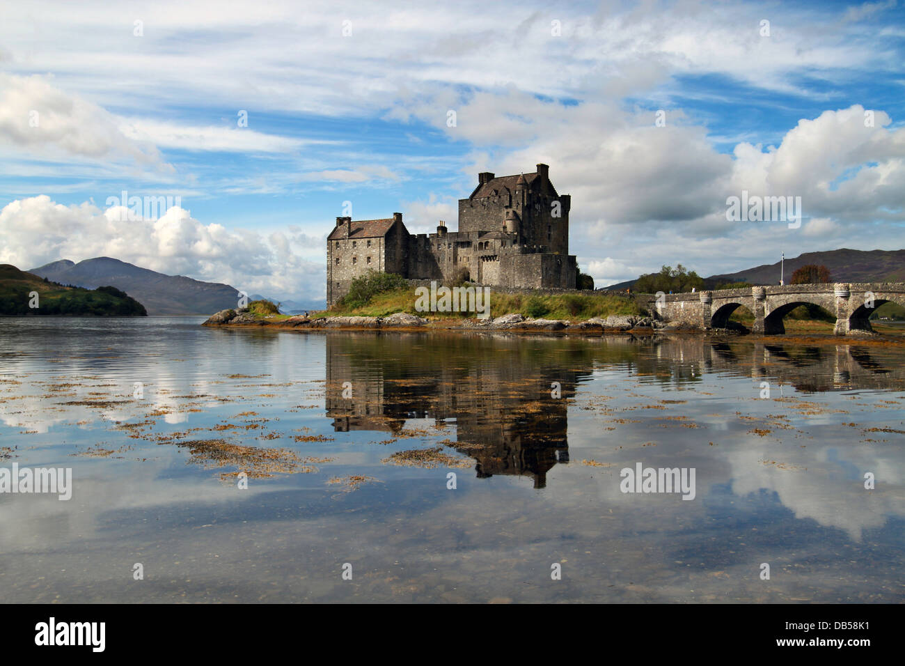 Eilean Donan Castle in den schottischen Highlands Stockfoto