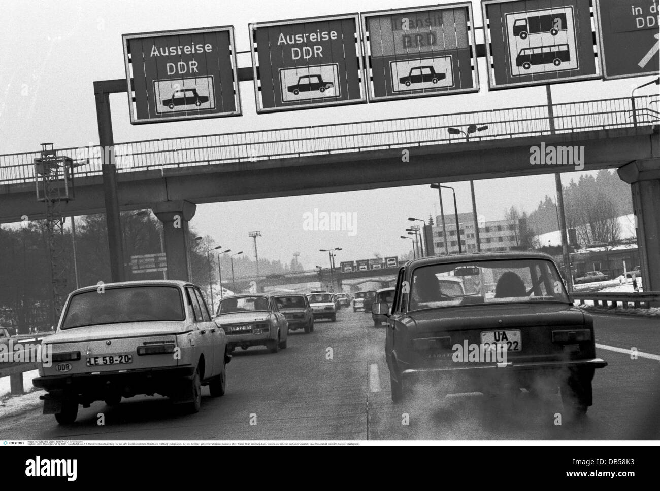 Geographie / Reisen, Deutschland, DDR, Thüringen, Transit Autobahn A9