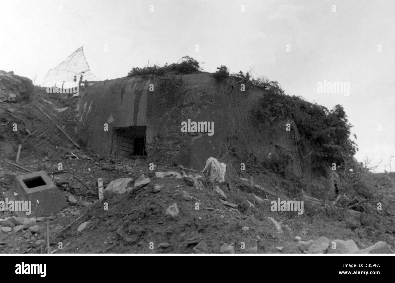 Veranstaltungen, 2. Weltkrieg, Griechenland, Balkan-Kampagne 1941, Bunker, Metaxas-Linie, April 1941, zusätzliche-Rechte-Clearences-nicht verfügbar Stockfoto