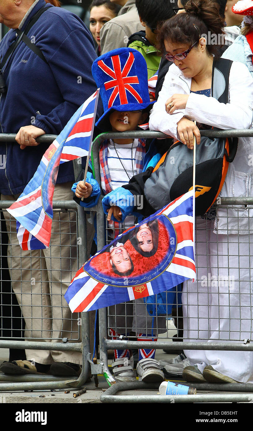 Die Hochzeit von Prinz William und Catherine Middleton - Atmosphäre am Goring Hotel in London, England - 29.04.11 Stockfoto