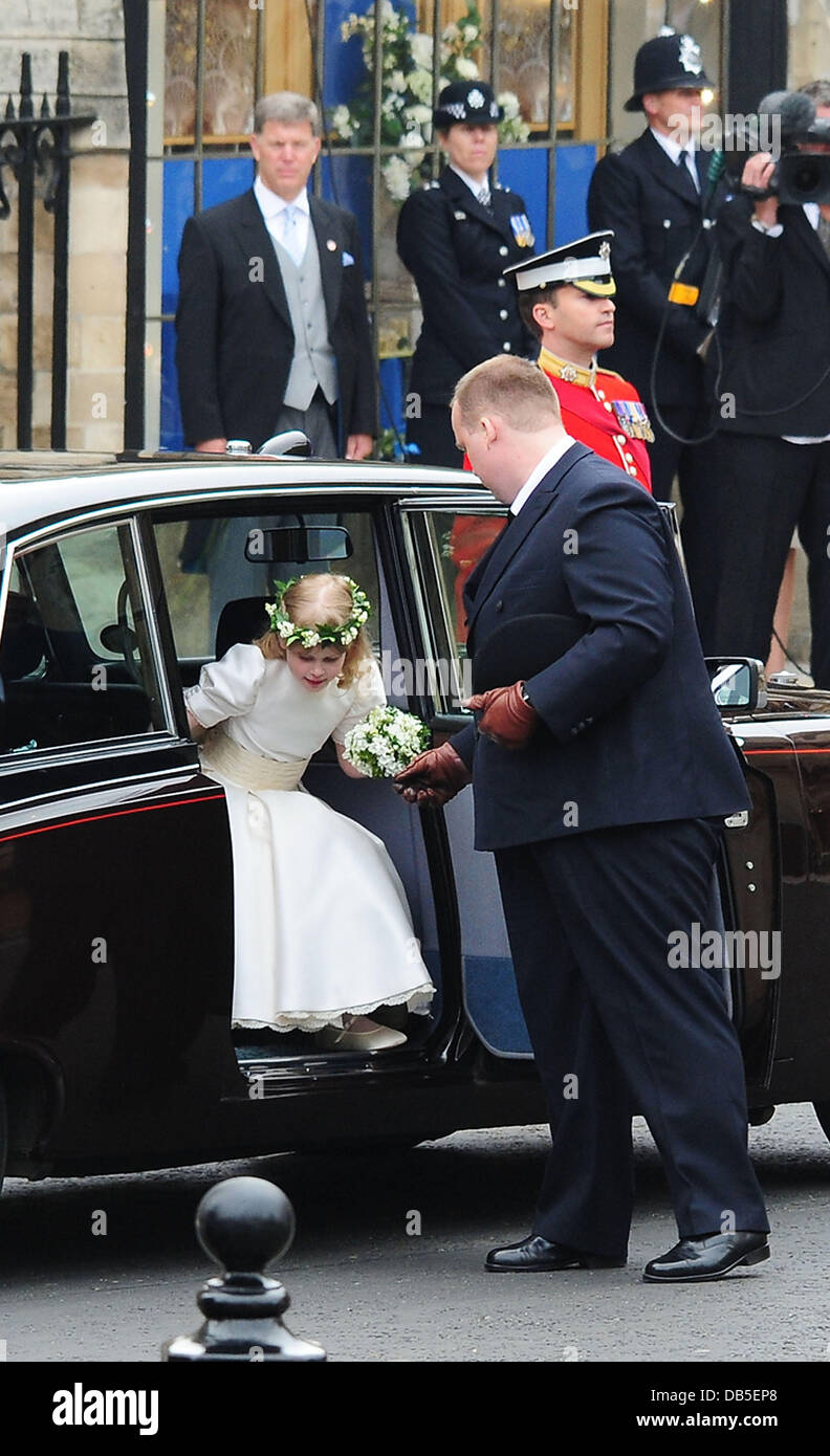 Lady Louise Windsor die Hochzeit von Prinz William und Catherine Middleton - Westminster Abbey London, England - 29.04.11 Stockfoto