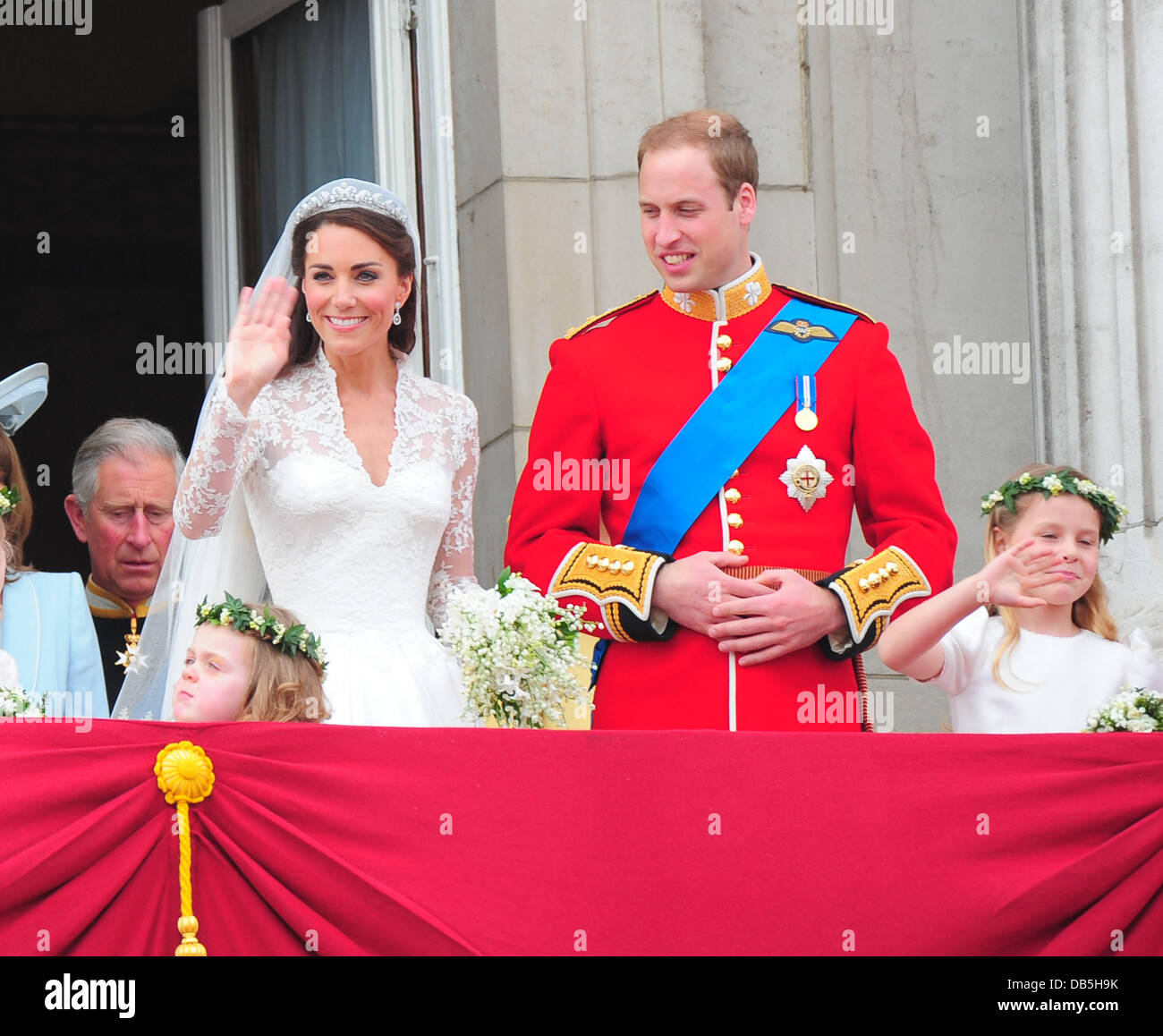 Prinz William und Catherine Middleton Hochzeit von Prinz William und Catherine Middleton - Buckingham Palace Balkon London, England - 29.04.11 Stockfoto