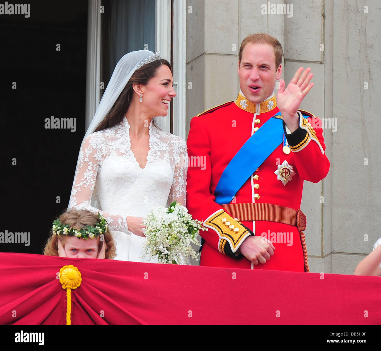 Prinz William und Catherine Middleton Hochzeit von Prinz William und Catherine Middleton - Buckingham Palace Balkon London, England - 29.04.11 Stockfoto